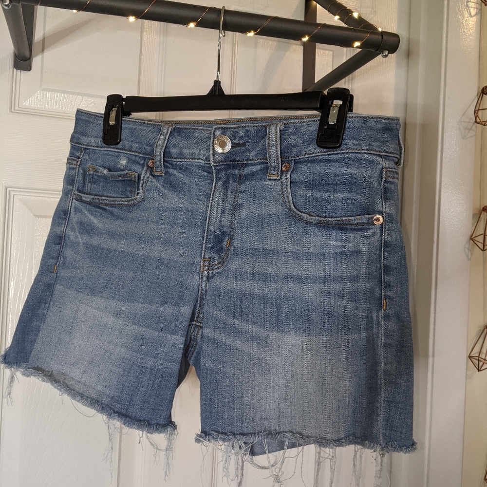 American Eagle Super Super Stretch Midi Shorts